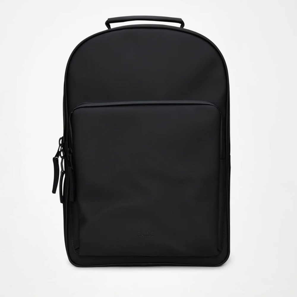 NWT RAINS Book Daypack Large, Bookbag, Black, Fits laptop interior pocket